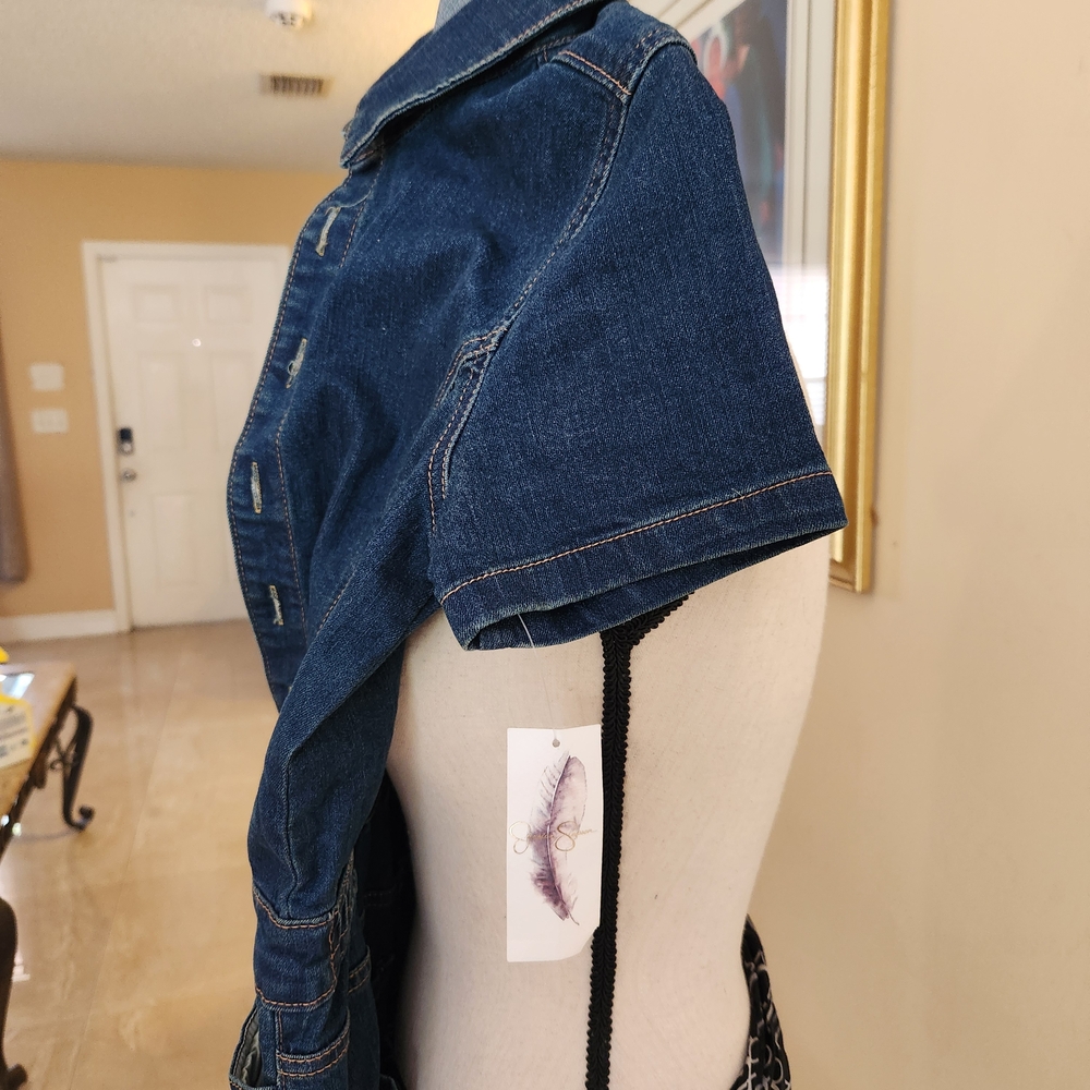 Jessica Simpson Navy Flare Jumpsuit - Picture 4 of 7